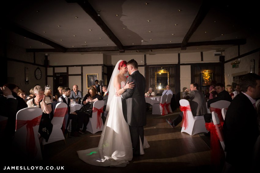 Bride and groom First dance at Holdsworth House Hotel