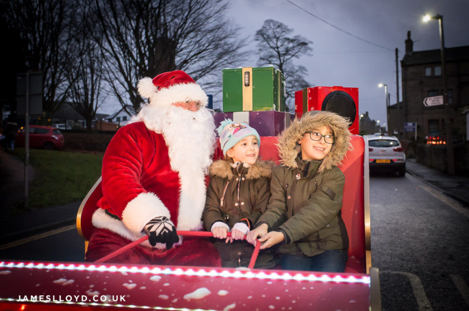 Santa in Sleigh in Skelmanthorpe